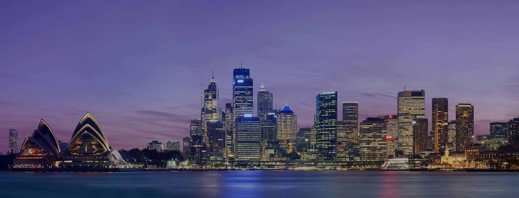 Sydney skyline at dusk